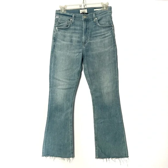 Citizens Of Humanity Light Wash Isola Cropped Boot Jeans - 24 - Picture 2 of 8